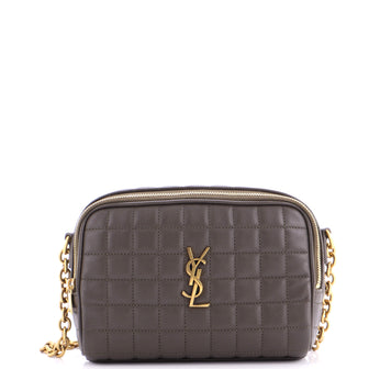 Saint Laurent Cassandre Chain Camera Bag Quilted Leather Mini