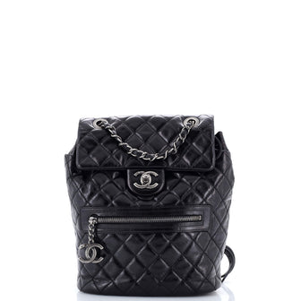 Chanel Mountain Backpack Quilted Glazed Calfskin Small