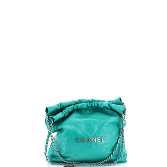 Chanel 22 Chain Hobo Quilted Calfskin Small