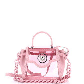 Versace La Medusa Top Handle Bag PVC with Leather Small