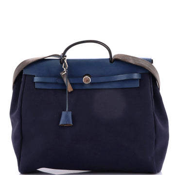 Hermes Herbag Toile and Leather GM