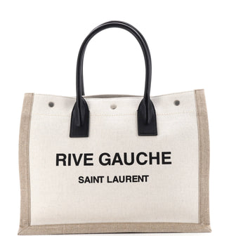 Saint Laurent Rive Gauche Shopper Tote Canvas Small