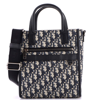 Christian Dior Safari North South Convertible Tote Oblique Canvas Small