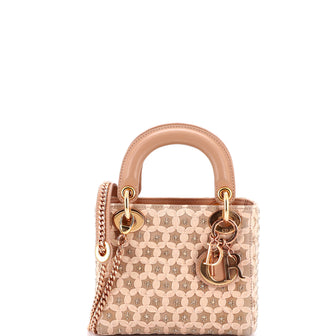Christian Dior Lady Dior Chain Bag Embellished Satin Mini
