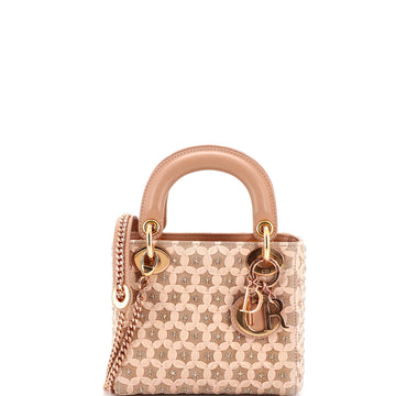 Christian Dior Lady Dior Chain Bag Embellished Satin Mini