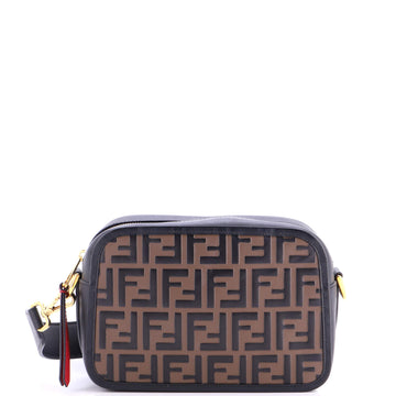 Fendi Camera Bag Zucca Embossed Leather Medium