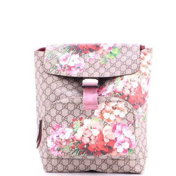 Gucci Buckle Backpack Blooms Print GG Coated Canvas Small