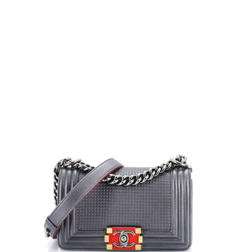 Chanel Boy Flap Bag Cube Embossed Lambskin Small