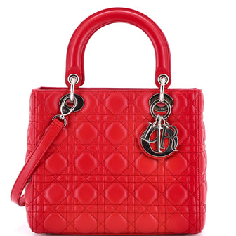 Christian Dior Lady Dior Bag Cannage Quilt Lambskin Medium