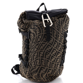 Fendi Sarah Coleman Ferrino Ripstop Backpack Vertigo Zucca Canvas