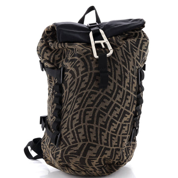 Fendi Sarah Coleman Ferrino Ripstop Backpack Vertigo Zucca Canvas