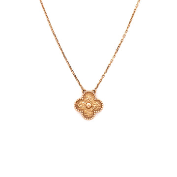 Van Cleef & Arpels Vintage Alhambra Pendant Necklace 18K Rose Gold