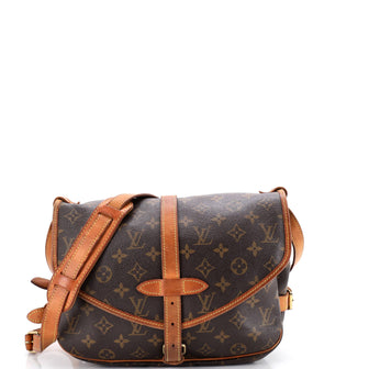 Louis Vuitton Saumur Handbag Monogram Canvas 30