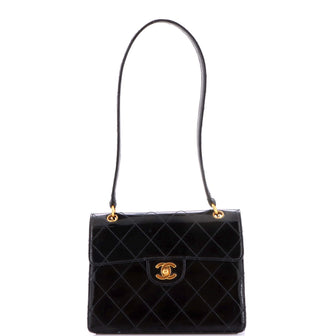 Chanel Vintage Flap Shoulder Bag Quilted Patent Small
