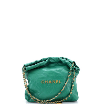 Chanel 22 Chain Hobo Quilted Calfskin Small