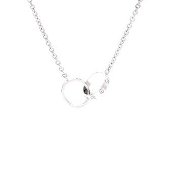 Cartier Love Interlocking Necklace 18K White Gold