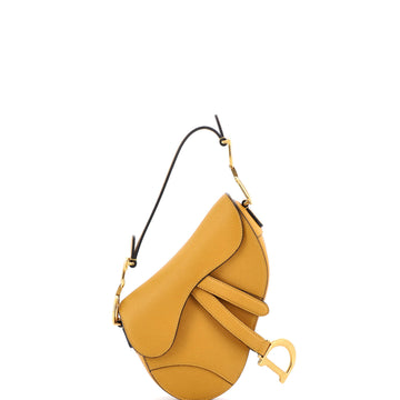 Christian Dior Saddle Handbag Leather Mini