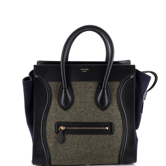 Celine Tricolor Luggage Bag Felt Mini