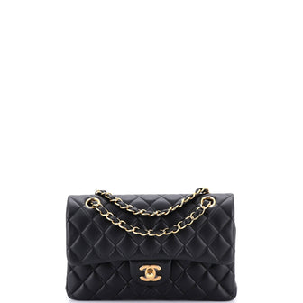 Chanel Classic Double Flap Bag Quilted Lambskin Small