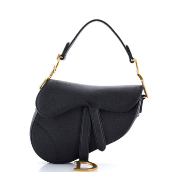 Christian Dior Saddle Handbag Leather Mini