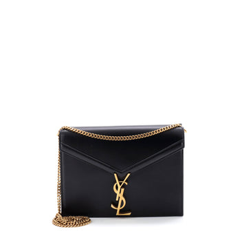 Saint Laurent Cassandra Chain Shoulder Bag Leather Small