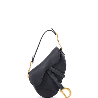 Christian Dior Saddle Handbag Leather Mini