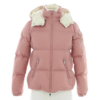 Moncler Women's Fourmines Hooded Puffer Jacket Quilted Polyester with Down