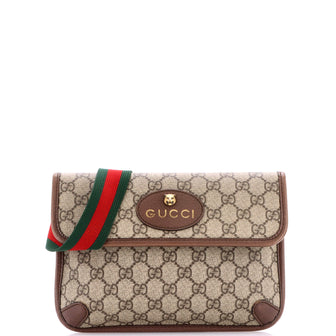 Gucci Neo Vintage Flap Belt Bag GG Coated Canvas