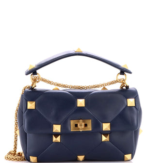 Valentino Garavani Roman Stud Flap Bag Quilted Leather Large