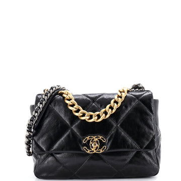 Chanel 19 Flap Bag Quilted Leather Large