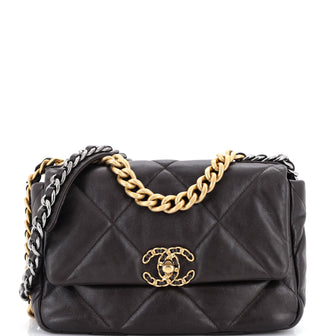 Chanel 19 Flap Bag Quilted Leather Medium