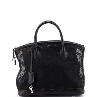 Louis Vuitton Transparence Lockit Handbag Mesh and Leather
