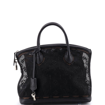 Louis Vuitton Transparence Lockit Handbag Mesh and Leather