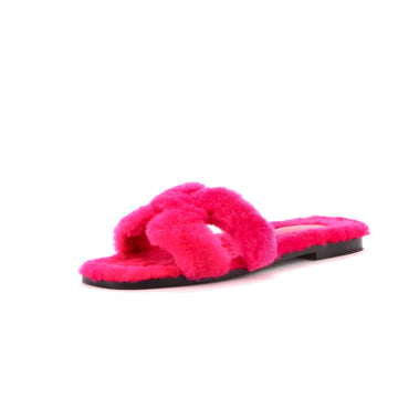 Hermes Women's Oran Sandals Shearling