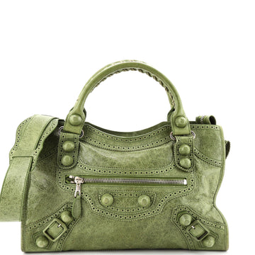 Balenciaga City Giant Brogues Bag Leather Medium