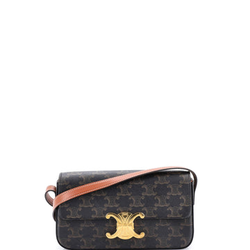 Celine Triomphe East-West Shoulder Bag Triomphe Coated Canvas