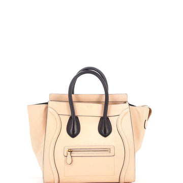 Celine Bicolor Luggage Bag Leather Mini