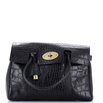 Mulberry Bayswater Satchel Crocodile Embossed Leather Medium