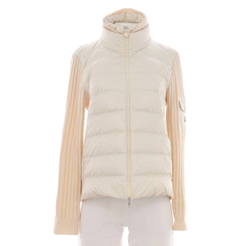 Moncler Women's Tricot Padded Cardigan Quilted Polyester and Wool with Down