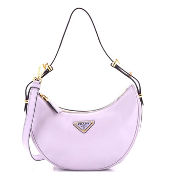 Prada Arque Half Moon Hobo Leather Small