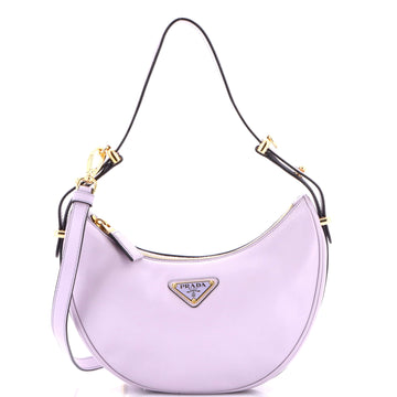 Prada Arque Half Moon Hobo Leather Small