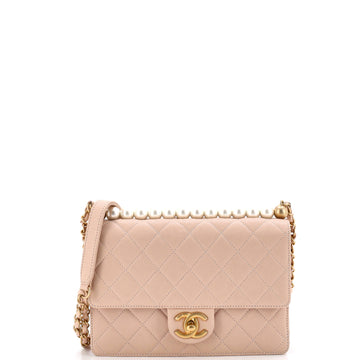 Chanel Chic Pearls Flap Bag Quilted Lambskin Small