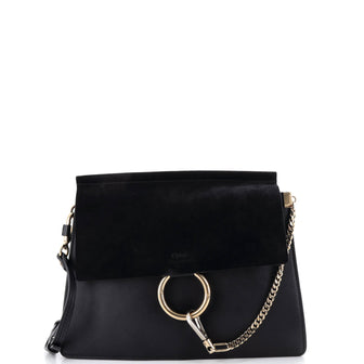 Chloe Faye Shoulder Bag Leather and Suede Medium