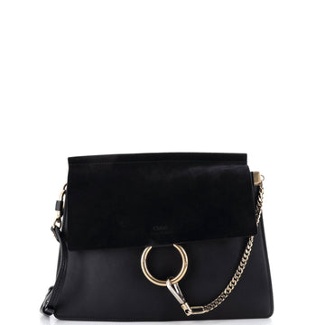 Chloe Faye Shoulder Bag Leather and Suede Medium