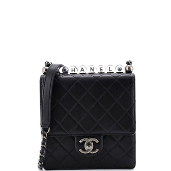 Chanel Chic Pearls Flap Bag Quilted Goatskin with Acrylic Beads Mini