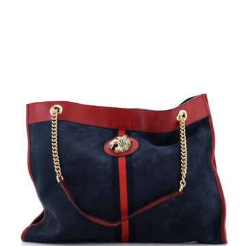 Gucci Rajah Chain Tote Suede Large
