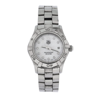 Tag Heuer Aquaracer 300M Quartz Watch Stainless Steel with Diamond Markers and Mother of Pearl 32