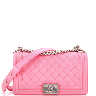 Chanel Boy Flap Bag Quilted Caviar Old Medium