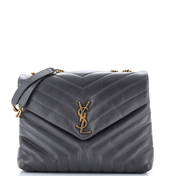 Saint Laurent Loulou Shoulder Bag Matelasse Chevron Leather Medium