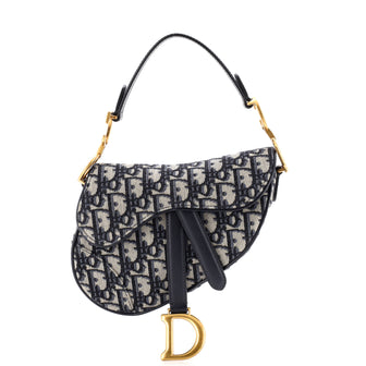 Christian Dior Saddle Handbag Oblique Canvas Mini